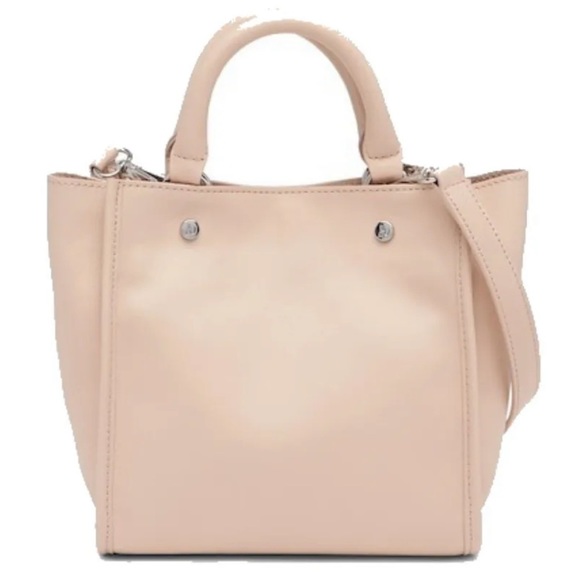 $178 Sam Edelman Small Leather Tote Pink Dual Staps or Shoulder or Cross Body - Picture 1 of 13
